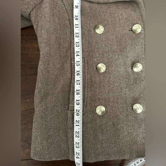 Abercrombie & Fitch Chic collar double breasted wool blend coat size L - Picture 12 of 16